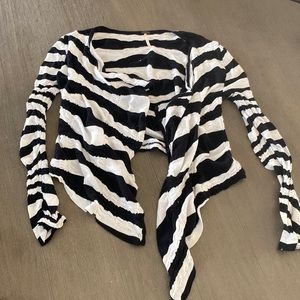 Free People asymmetrical button up sweater M